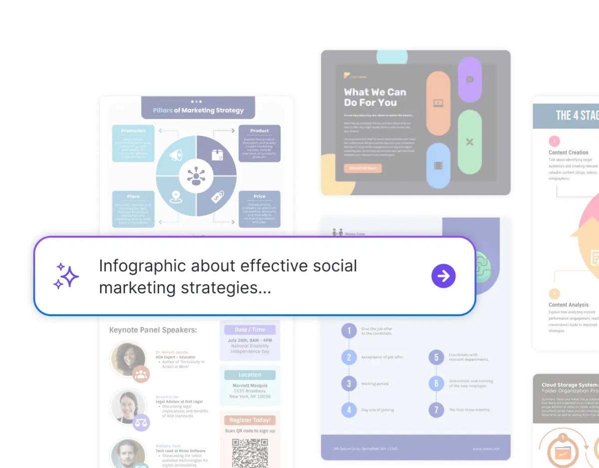 لقطة شاشة لمنتج Venngage